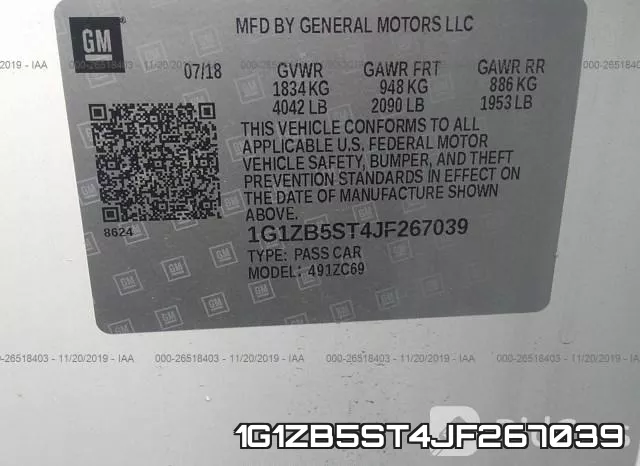 1G1ZB5ST4JF267039 фото 8