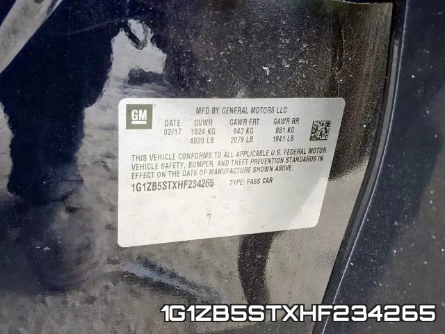 1G1ZB5STXHF234265 фото 2