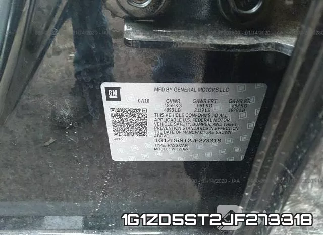 1G1ZD5ST2JF273318 фото 10