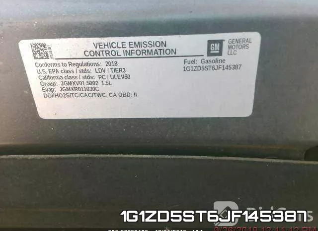 1G1ZD5ST6JF145387 фото 2