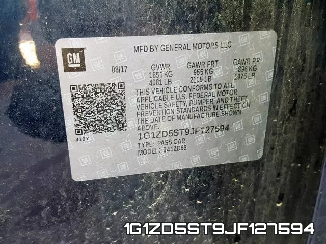 1G1ZD5ST9JF127594 фото 2