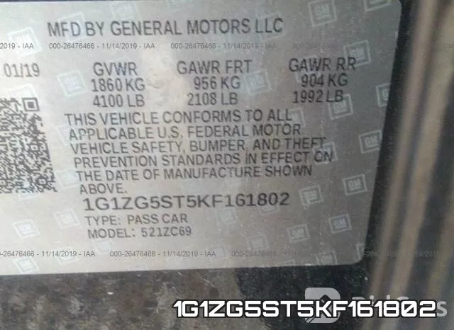 1G1ZG5ST5KF161802 фото 7