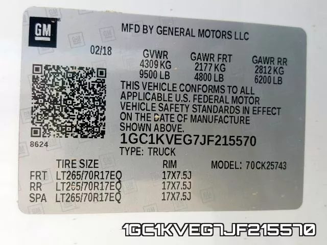1GC1KVEG7JF215570 фото 2