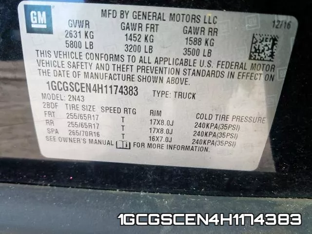 1GCGSCEN4H1174383 фото 2