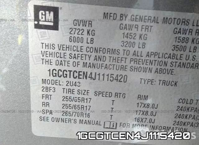 1GCGTCEN4J1115420 фото 8