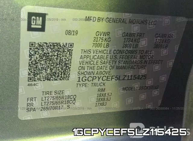 1GCPYCEF5LZ115425 фото 10