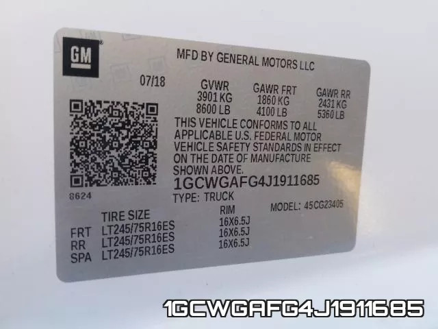 1GCWGAFG4J1911685 фото 2