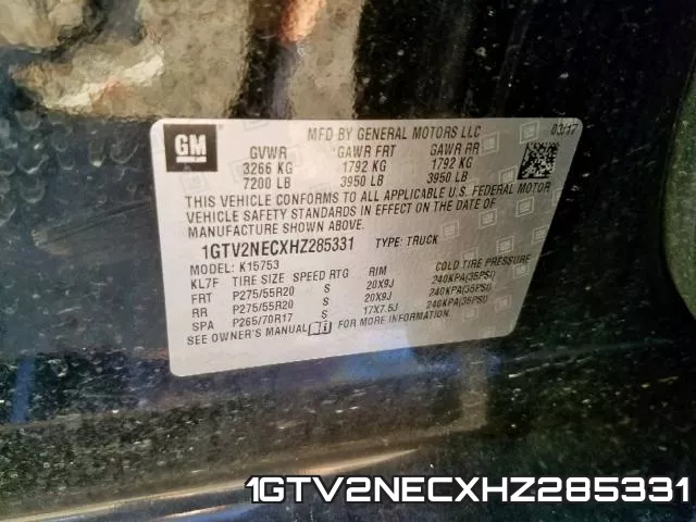1GTV2NECXHZ285331 фото 2