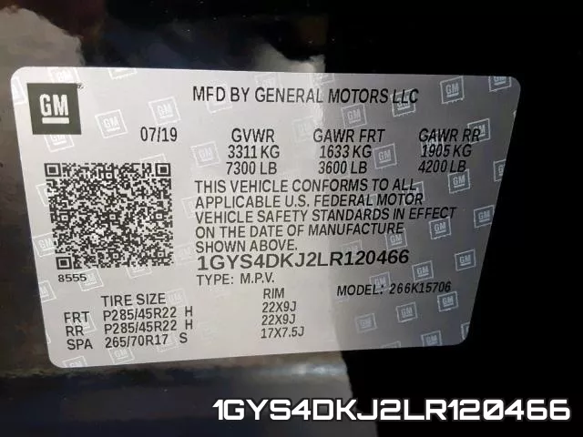 1GYS4DKJ2LR120466 фото 2