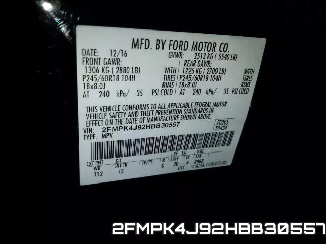 2FMPK4J92HBB30557 фото 2