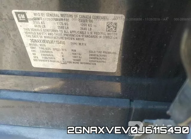 2GNAXVEV0J6115490 фото 7