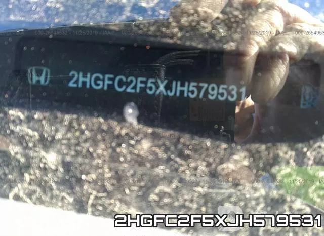 2HGFC2F5XJH579531 фото 9