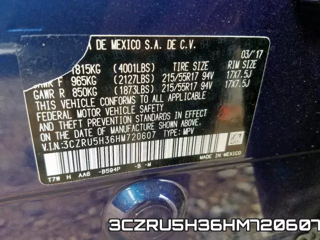 3CZRU5H36HM720607 фото 2