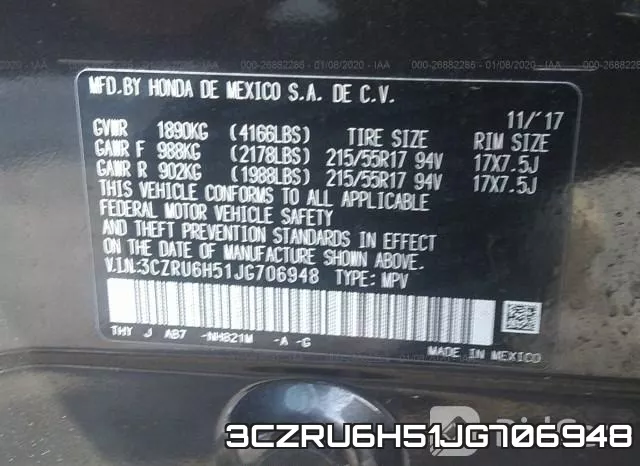 3CZRU6H51JG706948 фото 8