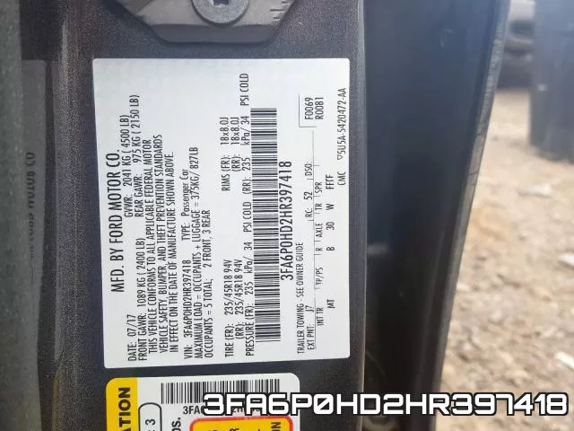 3FA6P0HD2HR397418 фото 2