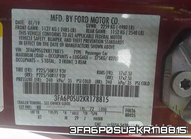 3FA6P0SU2KR178815 фото 8