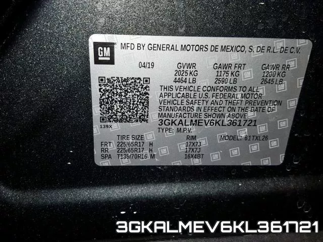 3GKALMEV6KL361721 фото 2