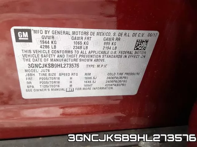 3GNCJKSB9HL273576 фото 2