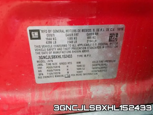3GNCJLSBXHL152433 фото 2