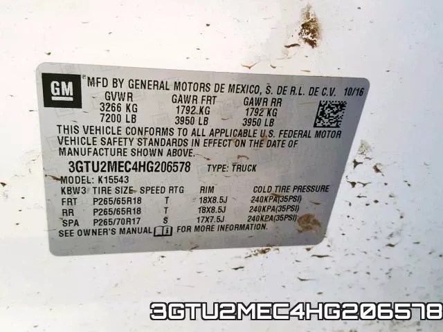 3GTU2MEC4HG206578 фото 2