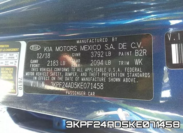 3KPF24AD5KE071458 фото 8
