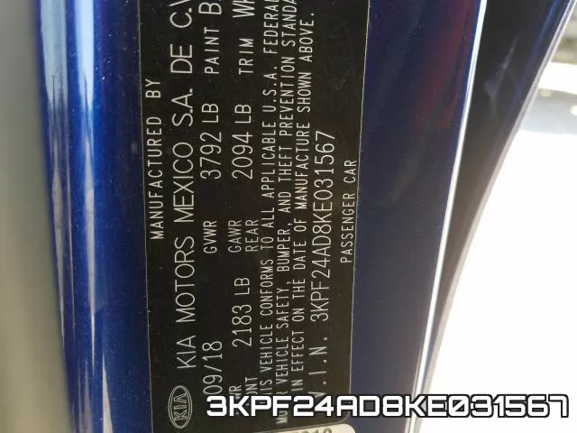 3KPF24AD8KE031567 фото 2