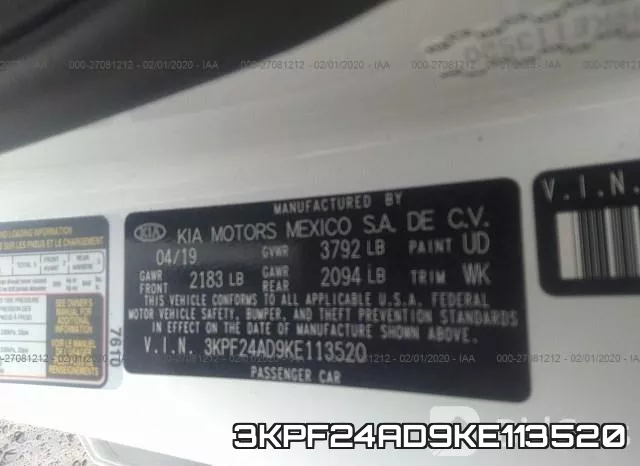 3KPF24AD9KE113520 фото 10