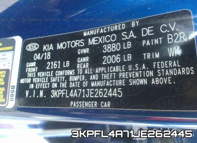 3KPFL4A71JE262445 фото 8