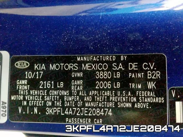 3KPFL4A72JE208474 фото 2