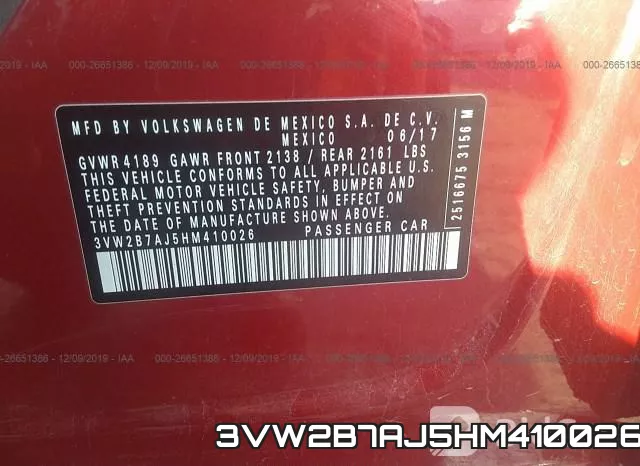 3VW2B7AJ5HM410026 фото 9