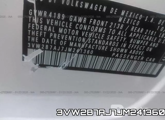 3VW2B7AJ7JM241360 фото 8