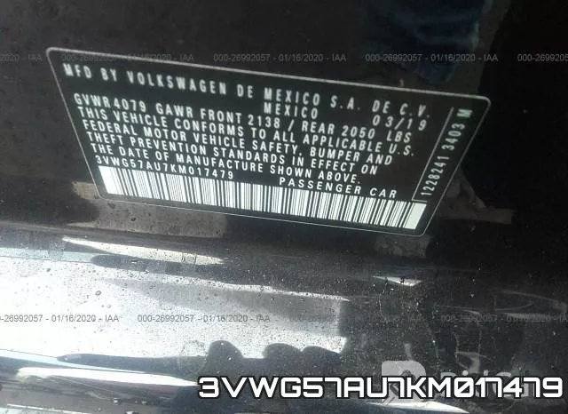 3VWG57AU7KM017479 фото 9