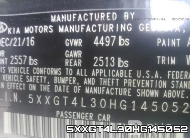 5XXGT4L30HG145052 фото 9
