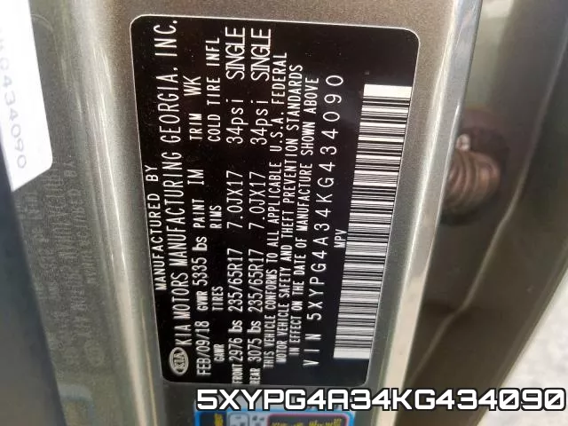 5XYPG4A34KG434090 фото 2
