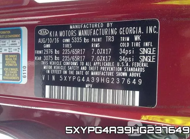5XYPG4A39HG237649 фото 10