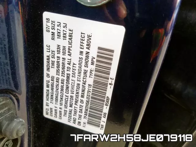 7FARW2H58JE079118 фото 2