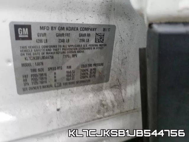 KL7CJKSB1JB544756 фото 2
