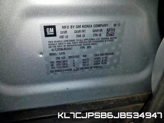 KL7CJPSB6JB534947 фото 2