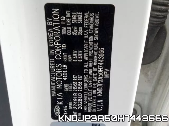 KNDJP3A50H7443666 фото 2