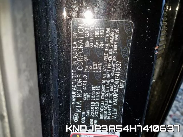 KNDJP3A54H7410637 фото 2