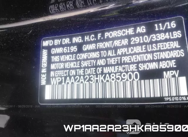 WP1AA2A23HKA85900 фото 5