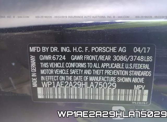 WP1AE2A29HLA75029 фото 9