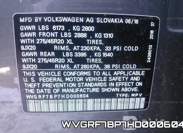 WVGRF7BP7HD000604 фото 8