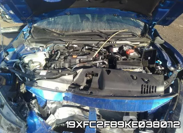 19XFC2F89KE038072 фото 2
