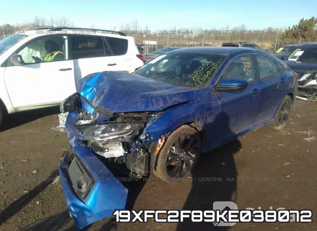 19XFC2F89KE038072 фото 3