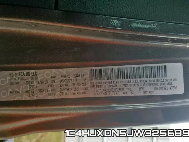 1C4HJXDN5JW325689 фото 2