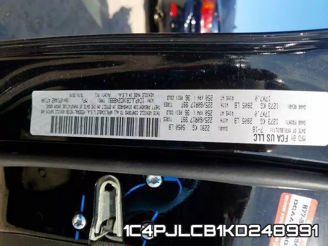 1C4PJLCB1KD248991 фото 2
