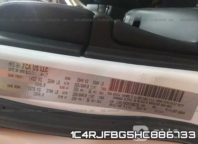 1C4RJFBG5HC886733 фото 6