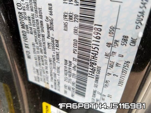 1FA6P8TH4J5116981 фото 2