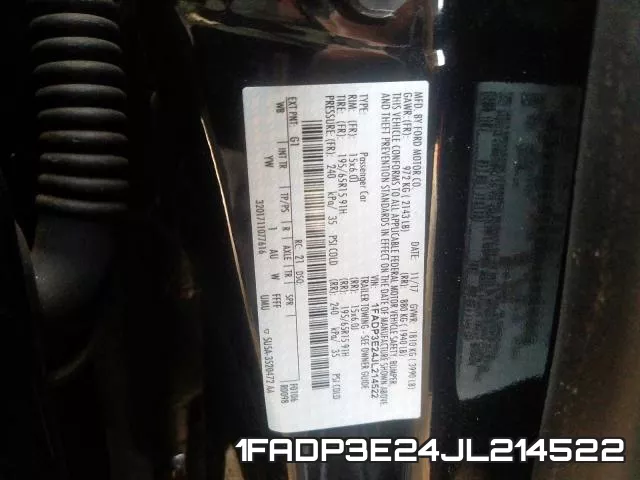1FADP3E24JL214522 фото 2